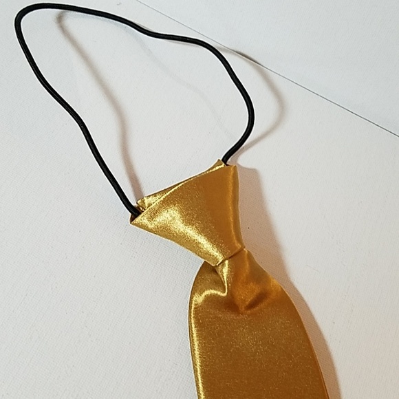 Boys Faux Satin Neck Tie 10 1/2" Various Colors - Picture 2 of 7